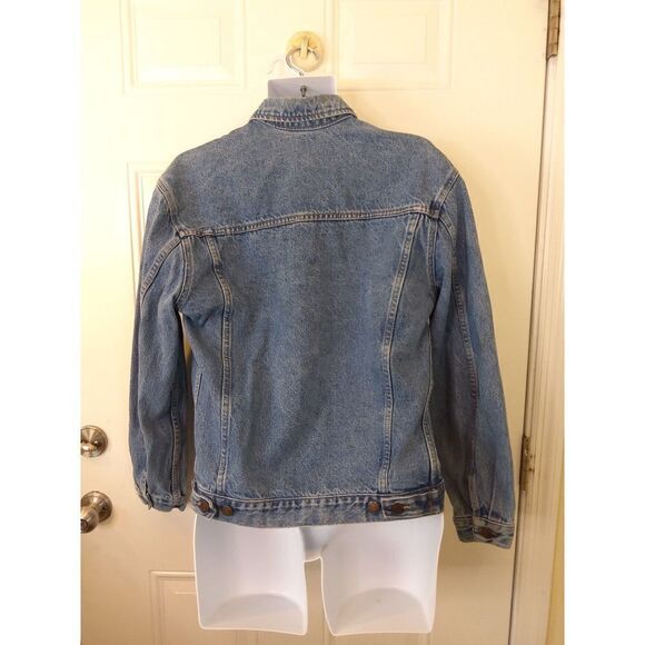 EST 1976 men's blue button front jean jacket with four front pockets - Picture 8 of 12